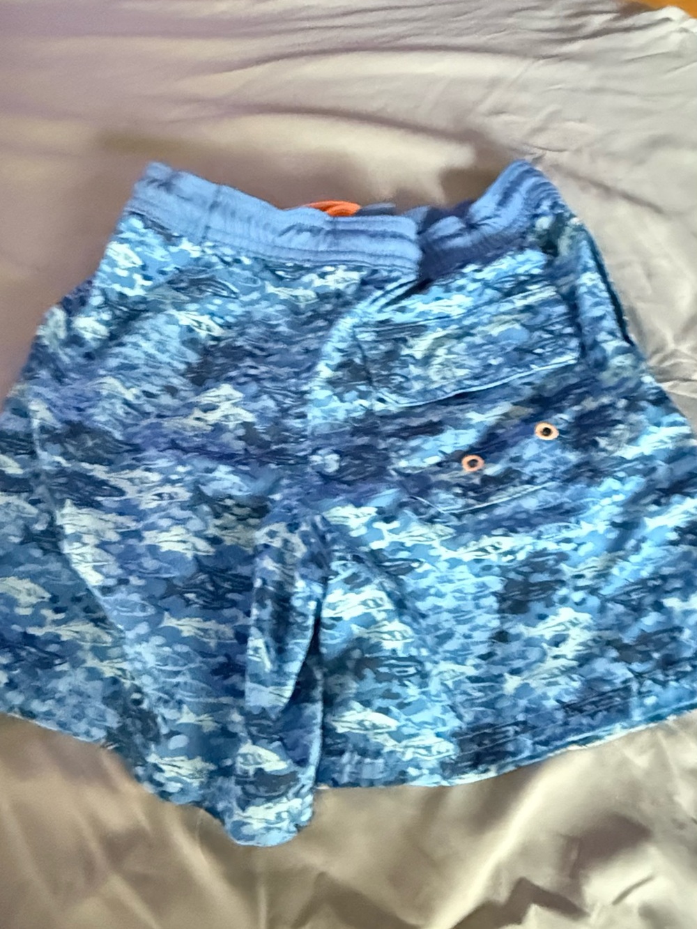 Vineyard Vines Boys Blue Camouflage Swim Trunks